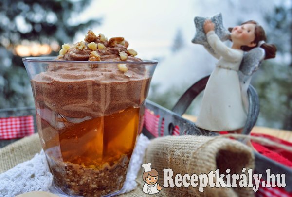 Narancs-mangózselés csokihabos pohárkrém - paleo