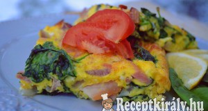 Sonkás spenótos tojáslepény – paleo