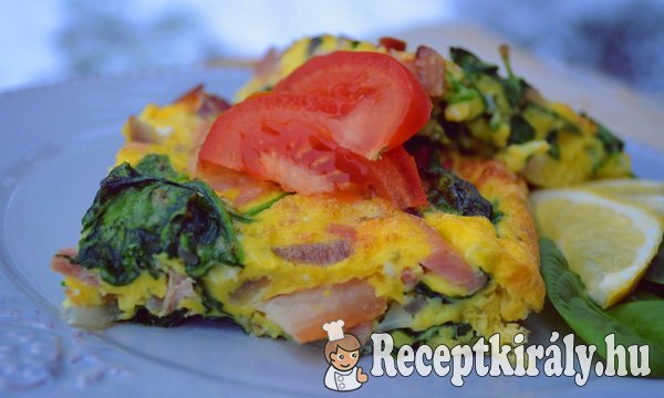 Sonkás spenótos tojáslepény - paleo
