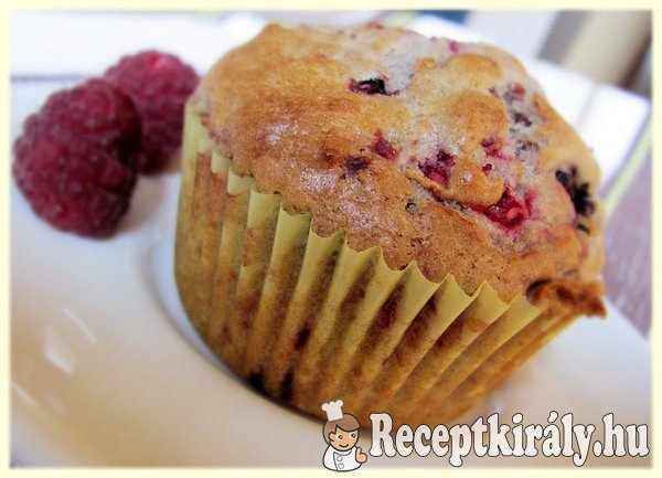 Szedres-málnás muffin