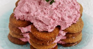 Zabkekszes-málnahabos torta