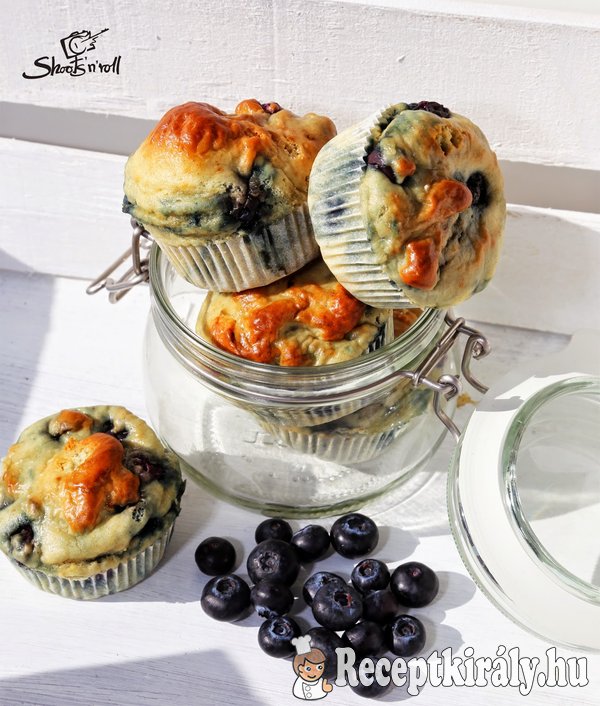 Kék áfonyás protein muffin