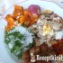 Rakott csirkemell sült zöldségekkel