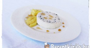 Vaníliás panna cotta mézes őszibarackkal
