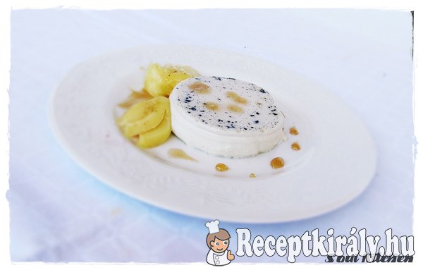 Vaníliás panna cotta mézes őszibarackkal