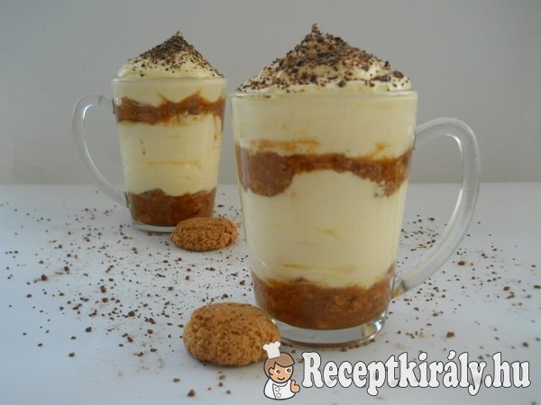 Mascarpone krémes kekszes-kávés pohárdesszert