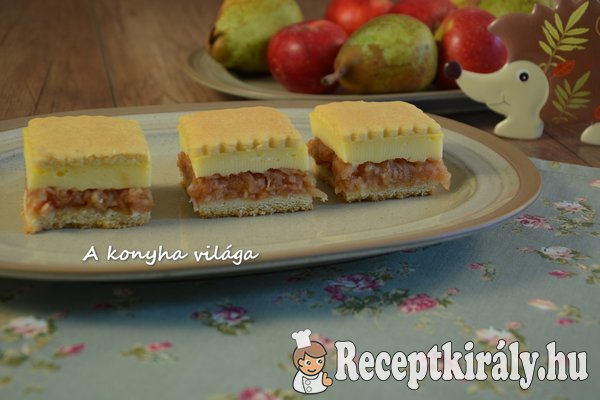 Almás pudingos kocka