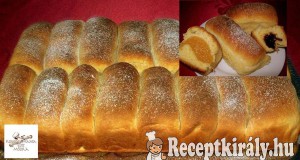 Bukta szilvalekvárral és párolt almával töltve