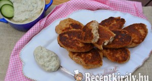 Diós karfiolfasírt uborkás mártogatóval – paleo