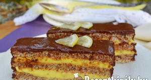 Mogyorós citromkrémes habcsók szelet – paleo