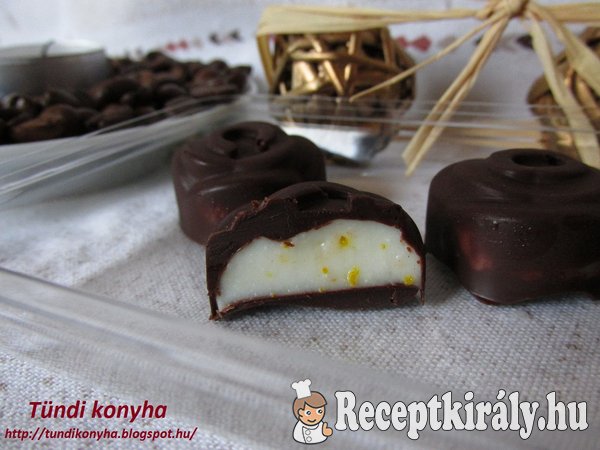 Narancsos-joghurtos praliné (bonbon)