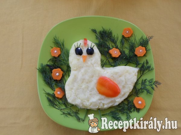 Spárgababos krumplipürés kiscsibe