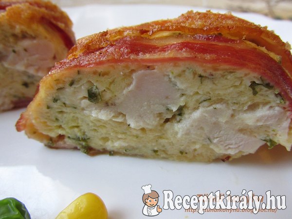 Baconos csirkemell őzgerincben sütve