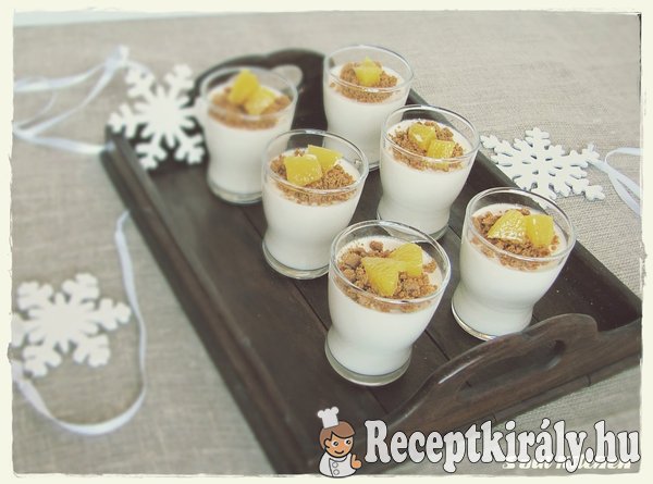 Narancsos panna cotta mézeskaláccsal