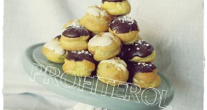 Profiterol csokis és vaníliás töltelékkel