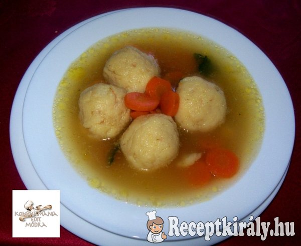 Sajtgombóc leves