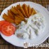 Fokhagymás-tejfölös csirkemell, steak burgonyával