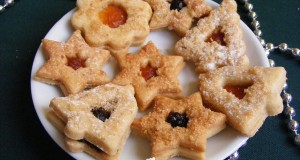 Karácsonyi diós linzer
