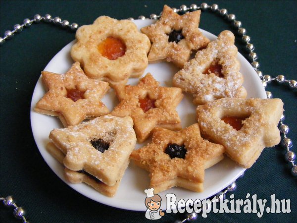 Karácsonyi diós linzer