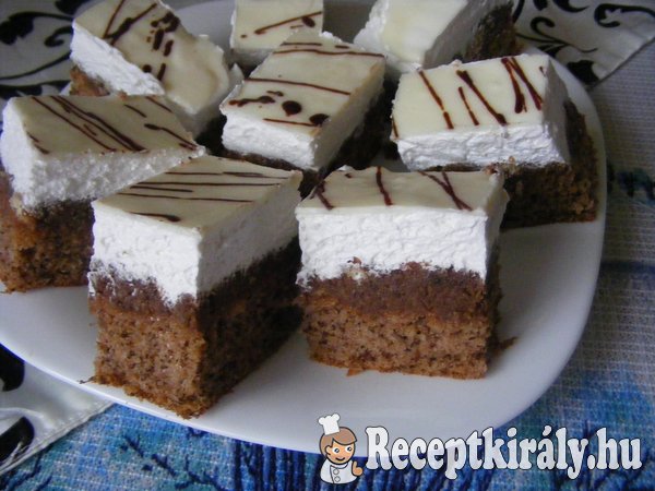 Fehér csokis habos szelet