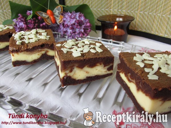Márványos - krémsajtos brownie