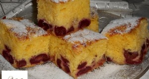 Tejfölös-cseresznyés piskóta