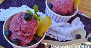 Áfonyás ananászos mentás fagyi – paleo