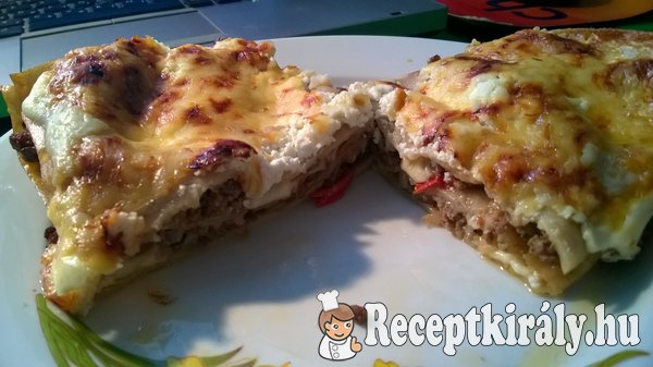 Borsikafüves marharagus lasagne