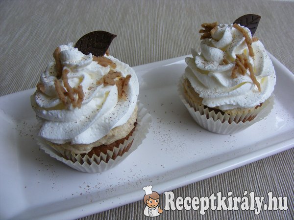 Gesztenyés-krémes cupcake
