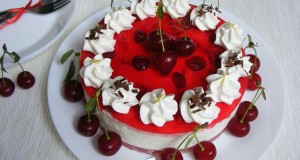 Meggyes joghurt torta