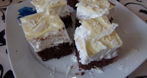 Habos szelet fehér csokival