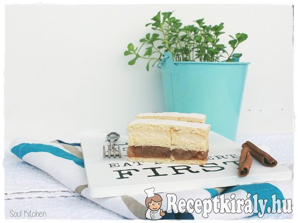 Almás krémes szelet