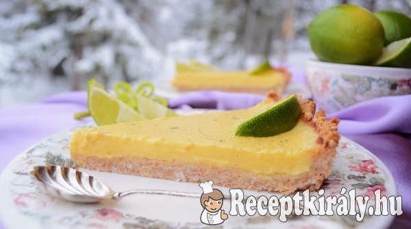 Juharszirupos lime pite - paleo