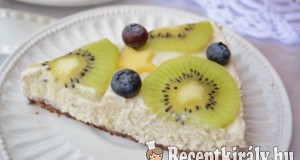 Sütés nélküli citromos sajttorta gyümölcsökkel – paleo