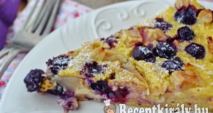 Áfonyás körtés palacsinta pite – paleo