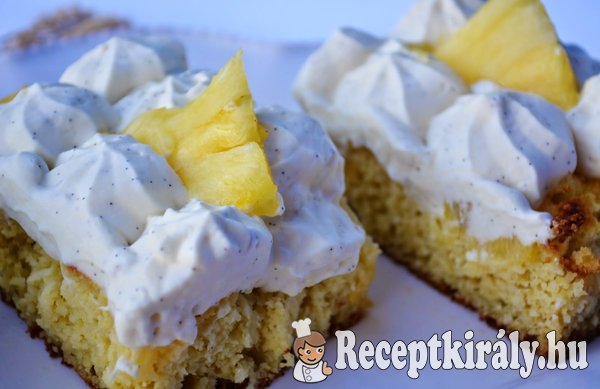 Ananászos kókuszos torta - paleo