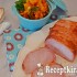 Bacon köntösben sült karaj indiai serpenyős karfiollal