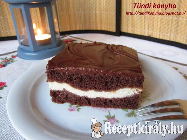 Csokoládés sütemény túrókrémmel