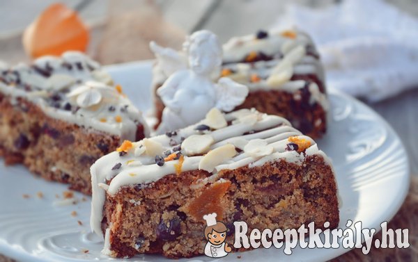Diós stollen koszorú narancsmázzal, tojás nélkül - paleo