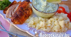 Indiai sült pulykamell uborkás szósszal – paleo