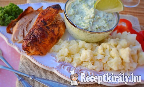 Indiai sült pulykamell uborkás szósszal - paleo