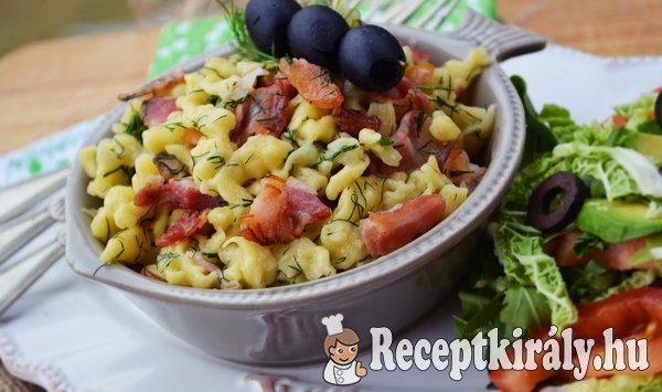 Kapros túrós szalonnás nokedli - paleo