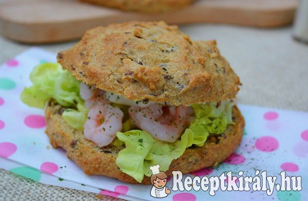 Lenmagos fokhagymás zsömle - paleo