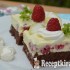 Málnás citromos túrószelet brownie ágyon – paleo
