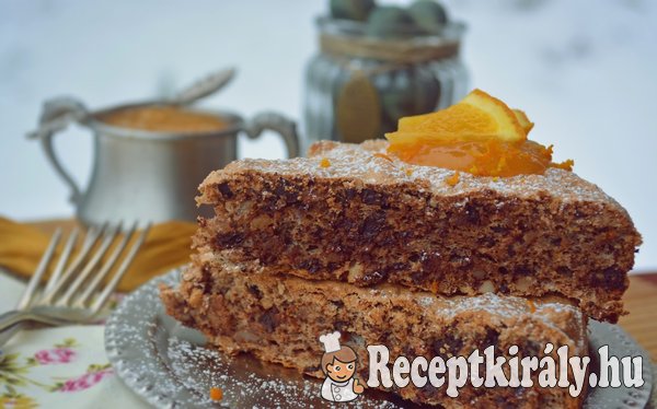Narancsos csokis diós habcsóktorta - paleo