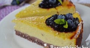 Paleo sajttorta áfonya lekvárral