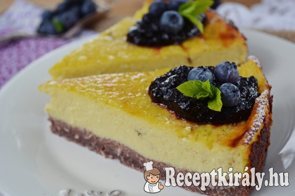 Paleo sajttorta áfonya lekvárral