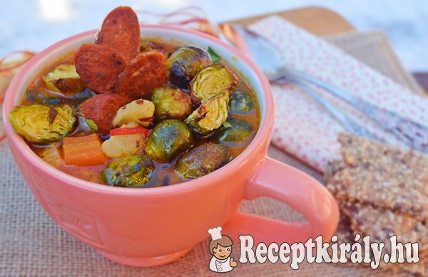 Sült kelbimbó leves édesburgonyával és kolbásszal - paleo