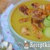 Zöldségkrémleves ropogós halkockákkal – paleo