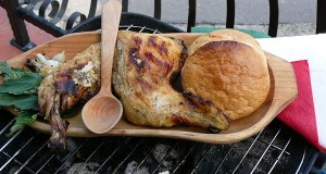 Grillezett csirkecomb juhtúróval töltve